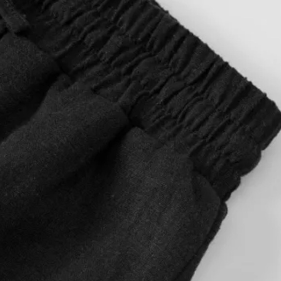 Linen Blend Wide Leg Cropped Pants Size Large - Picture 7 of 10